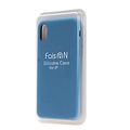 Чехол силиконовый FaisON для APPLE iPhone 6/6S (4.7), №26, Silicon Case, тонкий, непрозрачный, матовый, цвет: синий, светлый-1