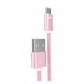 Кабель USB - микро USB FaisON FX2 LINE, 1.0м, круглый, 2.1A, ткань, цвет: розовое золото-1