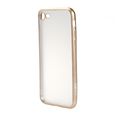 Чехол силиконовый FaisON для APPLE iPhone 7/8, Stylish, тонкий, прозрачный, глянцевый, цвет: золотой-1