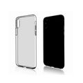 Чехол силиконовый FaisON для APPLE iPhone X/XS, Light, тонкий, прозрачный, глянцевый, цвет: чёрный-1