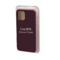 Чехол силиконовый FaisON для APPLE iPhone XI Pro Max, №63, Silicon Case, тонкий, непрозрачный, матовый, цвет: бордовый-1