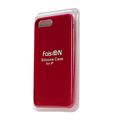 Чехол силиконовый FaisON для APPLE iPhone X/XS, №42, Silicon Case, тонкий, непрозрачный, матовый, цвет: розовый, тёмный-1
