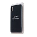 Чехол силиконовый FaisON для APPLE iPhone X/XS, №08, Silicon Case, тонкий, непрозрачный, матовый, цвет: чёрный-1