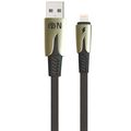 Кабель USB - 8 pin FaisON FS-K-1036 Need, 1.0м, плоский, 2.1A, нейлон, цвет: чёрный-1