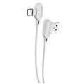 Кабель USB - Type-C FaisON FS-K-1053 Game, 1.0м, круглый, 2.0A, силикон, цвет: белый-1