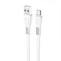 Кабель USB - Type-C FaisON HX40 Noah, 1.0м, плоский, 2.4A, силикон, цвет: белый-1