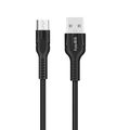 Кабель USB - микро USB FaisON HU31 Benay, 1.0м, круглый, 2.4A, ткань, цвет: чёрный-1