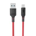 Кабель USB - микро USB FaisON HX29 Superior, 1.0м, круглый, 2.4A, силикон, цвет: красный-1