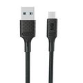 Кабель USB - микро USB FaisON HX29 Superior, 1.0м, круглый, 2.4A, силикон, цвет: чёрный-1