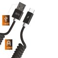 Кабель USB - Type-C FaisON FS-K-803 Classic, 1.5м, пружинка, 2.0A, нейлон, цвет: чёрный-1