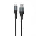 Кабель USB - Type-C FaisON HX38 Cool, 1.0м, круглый, 2.4A, нейлон, цвет: чёрный-1