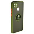 Накладка задняя FaisON для XIAOMI Redmi 9C, Ring Series 2, пластик, силикон, матовая, держатель под палец, магнит, цвет: хакки-1