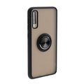 Накладка задняя FaisON для XIAOMI Mi10, Ring Series 2, пластик, силикон, матовая, держатель под палец, магнит, цвет: чёрный-1