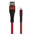Кабель USB - микро USB FaisON FX22 Skin, 1.0м, плоский, 2.1A, силикон, цвет: чёрный, красный-1