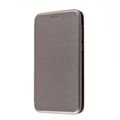 Чехол-книжка FaisON для SAMSUNG Galaxy M11, PREMIUM, CA-17, экокожа, с силиконовым креплением, на магните, цвет: серебряный-1