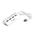 USB-концентратор FaisON U-02, EVO, алюминий, 4 гнезда, USB 2.0, кабель 0.5м, цвет: серебряный-1