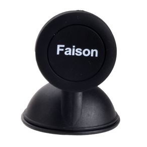 Держатель автомобильный FaisON, FH-17B, для смартфона, пластик, присоска, шарнир, магнит, цвет: чёрный-2