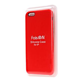 Чехол силиконовый FaisON для APPLE iPhone 6/6S (4.7), №09, Silicon Case, тонкий, непрозрачный, матовый, цвет: красный-1