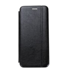 Чехол-книжка FaisON для HUAWEI Y7 (2019), PREMIUM Line, экокожа, с силиконовым креплением, на магните, цвет: чёрный-1