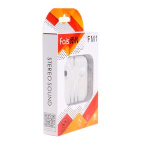 Наушники внутриканальные FaisON FM1, микрофон, кабель 1.2м, цвет: белый-3