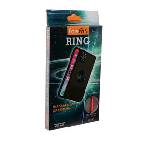 Накладка задняя FaisON для SAMSUNG Galaxy A50/A30S/A50S, Ring Series 2, пластик, силикон, матовая, держатель под палец, магнит, цвет: красный-3
