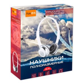 Наушники полноразмерные FaisON FS-HP-922, Favorite, кабель 1.2м, цвет: белый-2