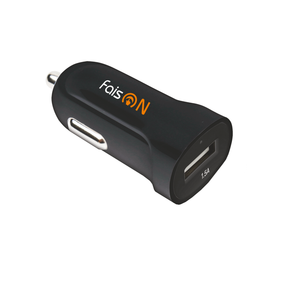 Блок питания автомобильный 1 USB FaisON, FS-Z-409, Classic, 1500mA, пластик, цвет: чёрный-1