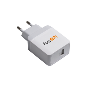 Блок питания сетевой 1 USB FaisON, FS-Z-435, SONDER, 2400mA, пластик, QC3.0, цвет: белый-1