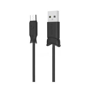Кабель USB - микро USB FaisON HX24 Alien, 1.0м, круглый, 2.1A, силикон, цвет: чёрный-1