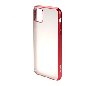 Чехол силиконовый FaisON для APPLE iPhone XI Pro Max, Stylish, тонкий, прозрачный, глянцевый, цвет: красный-1