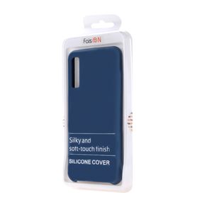 Чехол силиконовый FaisON для SAMSUNG Galaxy Note 10 Plus/Note10 Pro, №20, Silicon Case, тонкий, непрозрачный, матовый, цвет: синий-3