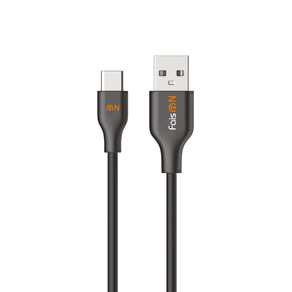 Кабель USB - микро USB FaisON FS-K-480 Classic, 1.0м, круглый, 2.1A, силикон, цвет: чёрный-1