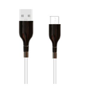 Кабель USB - micro USB FaisON U91 Together, 1.0м, круглый, 2.1A, силикон, керамика, магнитные соединения, глянцевый, цвет: белый, чёрный-1