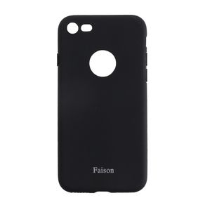 Чехол силиконовый Faison для APPLE iPhone 7/8 Plus, Matte, тонкий, непрозрачный, матовый, цвет: чёрный-1