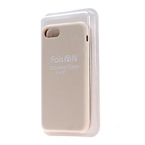 Чехол силиконовый FaisON для APPLE iPhone 7/8, №12, Silicon Case, тонкий, непрозрачный, матовый, цвет: песочный, светлый-1