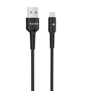 Кабель USB - Type-C FaisON HX30 Star, 1.0м, круглый, 2.1A, силикон, цвет: чёрный-1