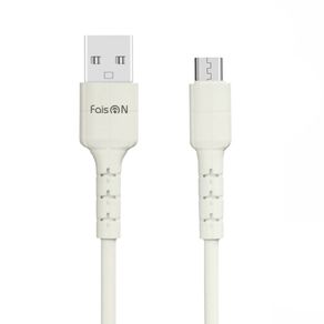 Кабель USB - микро USB FaisON HX30 Star, 1.0м, круглый, 2.0A, силикон, цвет: белый-1