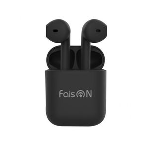 Наушники внутриканальные FaisON I12 Plus, bluetooth 5.0, сенсорное управление, анимация, GPS, индикатор, матовый, цвет: чёрный-1