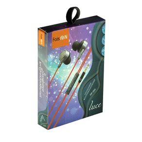 Наушники внутриканальные FaisON HP-001, luce, микрофон, кнопка ответа, регулятор громкости, кабель 1.2м, цвет: красный-2