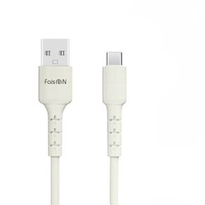 Кабель USB - Type-C FaisON HX30 Star, 1.0м, круглый, 2.1A, силикон, цвет: белый-1