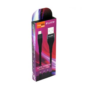 Кабель USB - микро USB FaisON HU53 Flash, 1.0м, круглый, 5.0A, ткань, цвет: чёрный-2