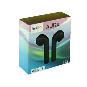 Наушники внутриканальные FaisON X72, Aura, bluetooth, с анимацией, индикатор, цвет: чёрный-3