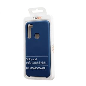 Чехол силиконовый FaisON для XIAOMI Redmi Note 8T, №20, Silicon Case, тонкий, непрозрачный, матовый, цвет: синий-3