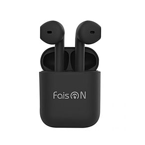 Наушники внутриканальные FaisON I12, bluetooth 5.0, сенсорное управление, анимация, GPS, индикатор, глянцевый, цвет: чёрный-1
