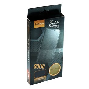 Чехол-книжка FaisON для HUAWEI Mate 30 Pro, Solid, CA-F7, экокожа, с силиконовым креплением, на магните, цвет: чёрный-4