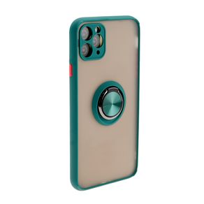 Накладка задняя FaisON для XIAOMI Redmi 9C, Ring Series 2, пластик, силикон, матовая, держатель под палец, магнит, цвет: зелёный-1