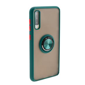 Накладка задняя FaisON для XIAOMI Mi10, Ring Series 2, пластик, силикон, матовая, держатель под палец, магнит, цвет: зеленый-1