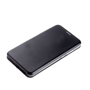 Чехол-книжка FaisON для HUAWEI Honor 9C, PREMIUM, CA-17, экокожа, с силиконовым креплением, на магните, цвет: чёрный-2