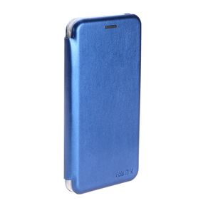 Чехол-книжка FaisON для HUAWEI Honor 9S, PREMIUM, CA-17, экокожа, с силиконовым креплением, на магните, цвет: синий-1
