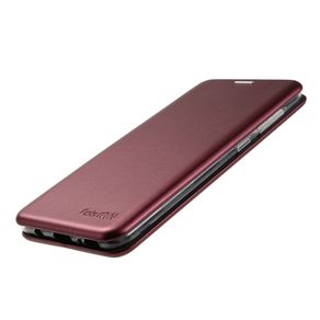 Чехол-книжка FaisON для XIAOMI Mi A3, PREMIUM, CA-17, экокожа, с силиконовым креплением, на магните, цвет: бордовый-2